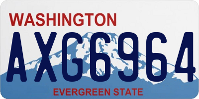 WA license plate AXG6964