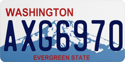 WA license plate AXG6970