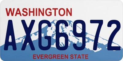 WA license plate AXG6972