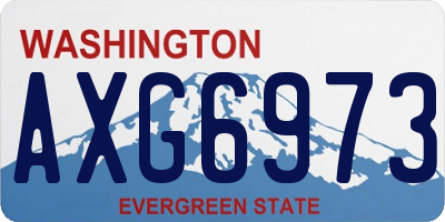 WA license plate AXG6973
