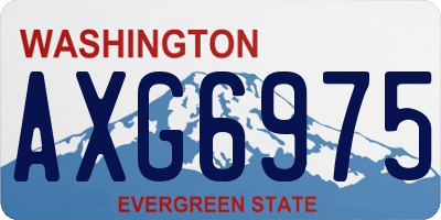 WA license plate AXG6975