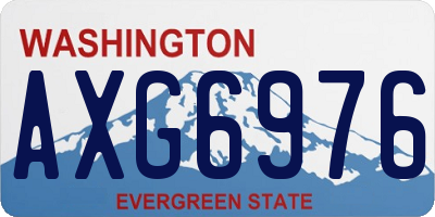 WA license plate AXG6976