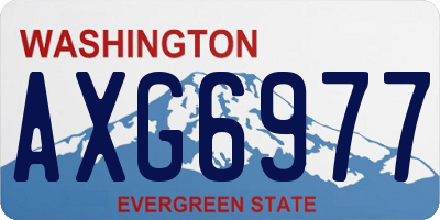 WA license plate AXG6977