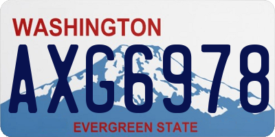 WA license plate AXG6978