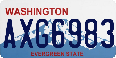 WA license plate AXG6983