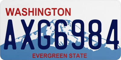 WA license plate AXG6984