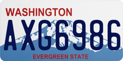 WA license plate AXG6986