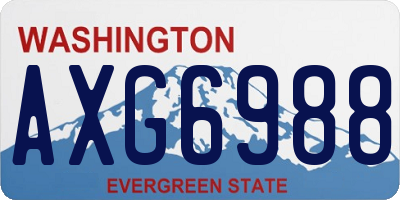 WA license plate AXG6988