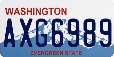 WA license plate AXG6989
