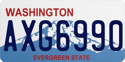 WA license plate AXG6990