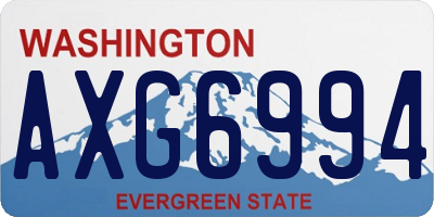 WA license plate AXG6994