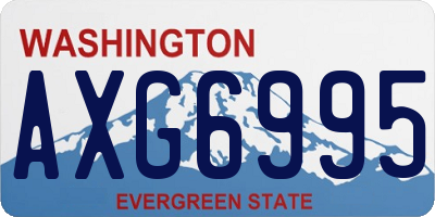 WA license plate AXG6995