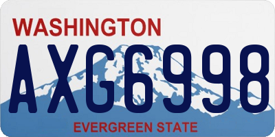 WA license plate AXG6998