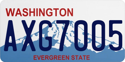 WA license plate AXG7005