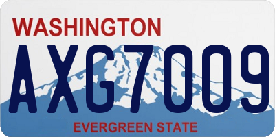 WA license plate AXG7009