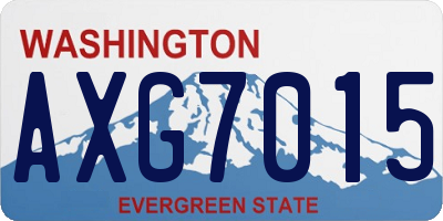 WA license plate AXG7015