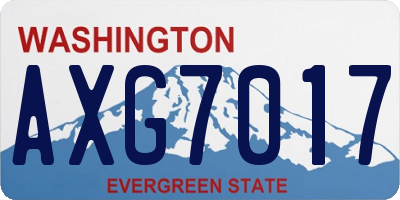 WA license plate AXG7017