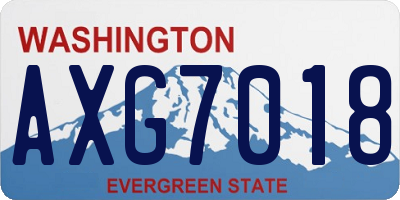 WA license plate AXG7018