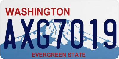 WA license plate AXG7019
