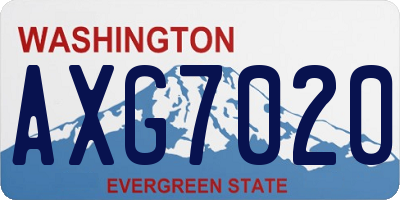 WA license plate AXG7020
