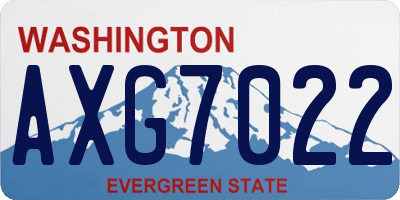 WA license plate AXG7022