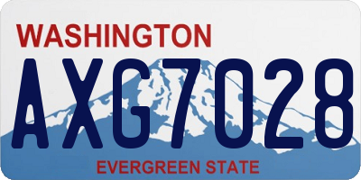 WA license plate AXG7028