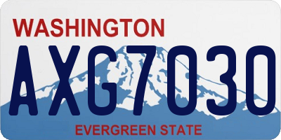 WA license plate AXG7030