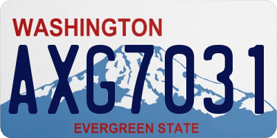 WA license plate AXG7031
