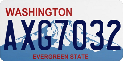WA license plate AXG7032