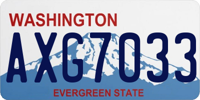 WA license plate AXG7033
