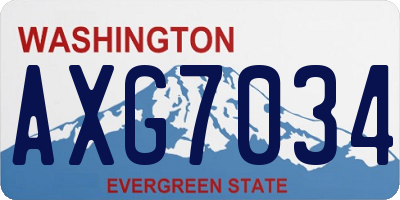 WA license plate AXG7034
