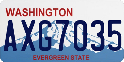 WA license plate AXG7035