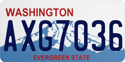 WA license plate AXG7036