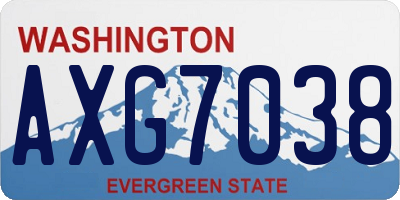 WA license plate AXG7038