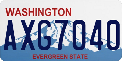 WA license plate AXG7040