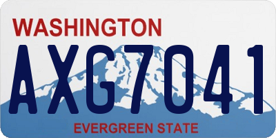 WA license plate AXG7041