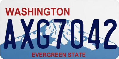 WA license plate AXG7042