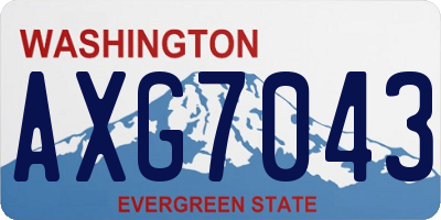 WA license plate AXG7043