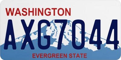 WA license plate AXG7044