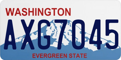 WA license plate AXG7045
