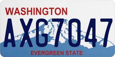 WA license plate AXG7047