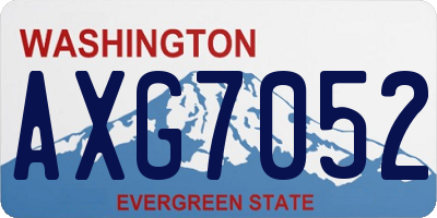 WA license plate AXG7052