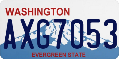 WA license plate AXG7053
