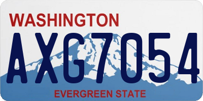 WA license plate AXG7054