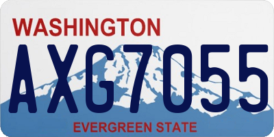 WA license plate AXG7055