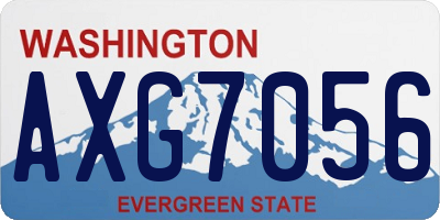WA license plate AXG7056