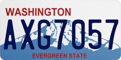 WA license plate AXG7057