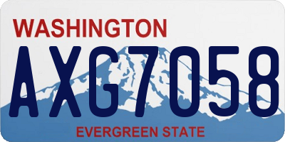 WA license plate AXG7058