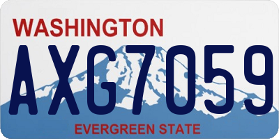 WA license plate AXG7059