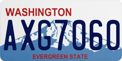WA license plate AXG7060